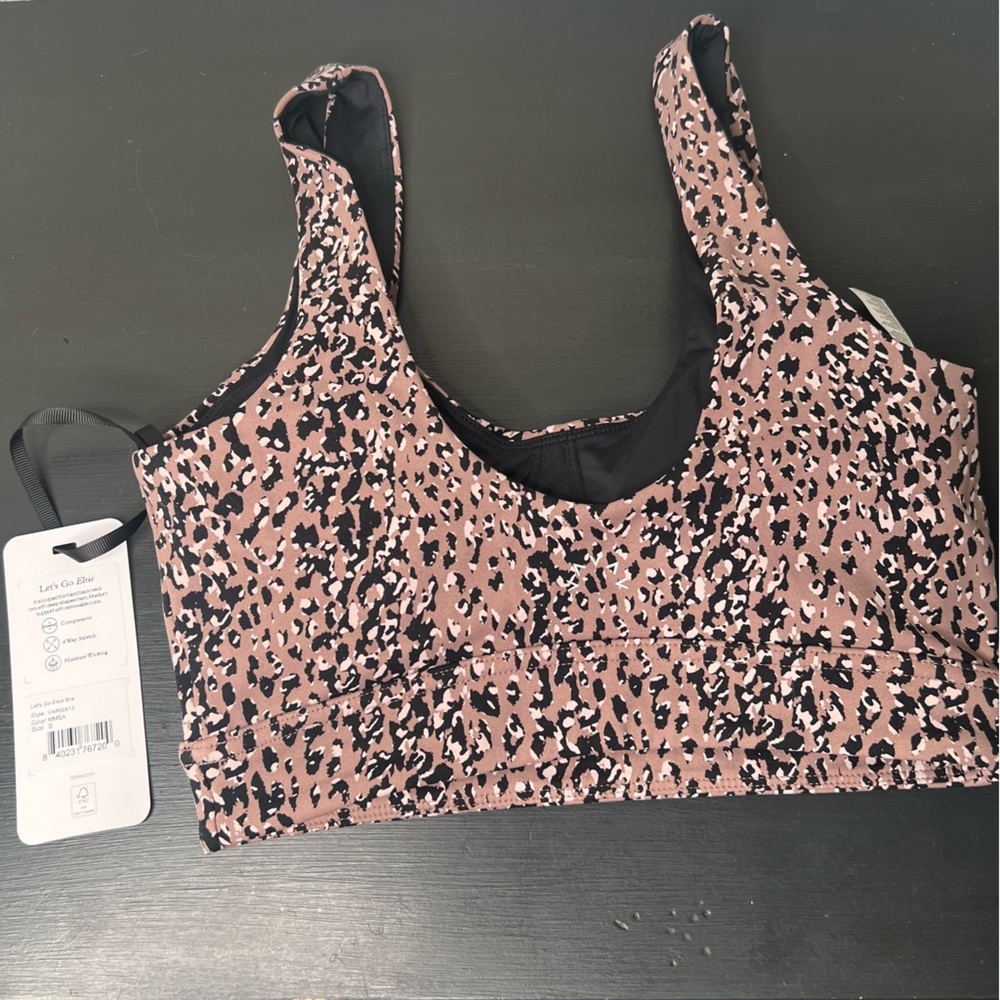 Varley Let’s Go Elsie Leopard Print Sports Bra,size S NWT - Picture 3 of 5